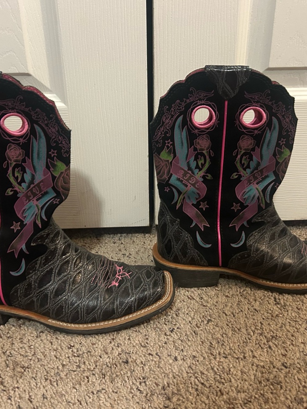 Ariat Rodeo Baby Rocker Cowboy Boots - Picture 3 of 7